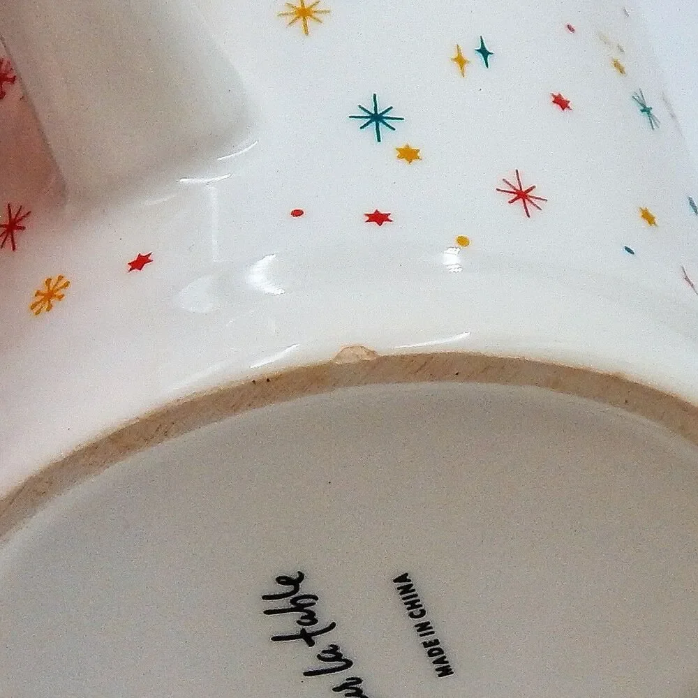 SUR LA TABLE Nutcracker Snowflake Coffee Mug Christmas Hot Chocolate 17.8 oz S/2